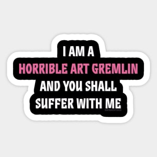 Horrible Art Gremlin Sticker